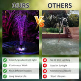 Solar Fountain Bird Bath Pond Patio Decor